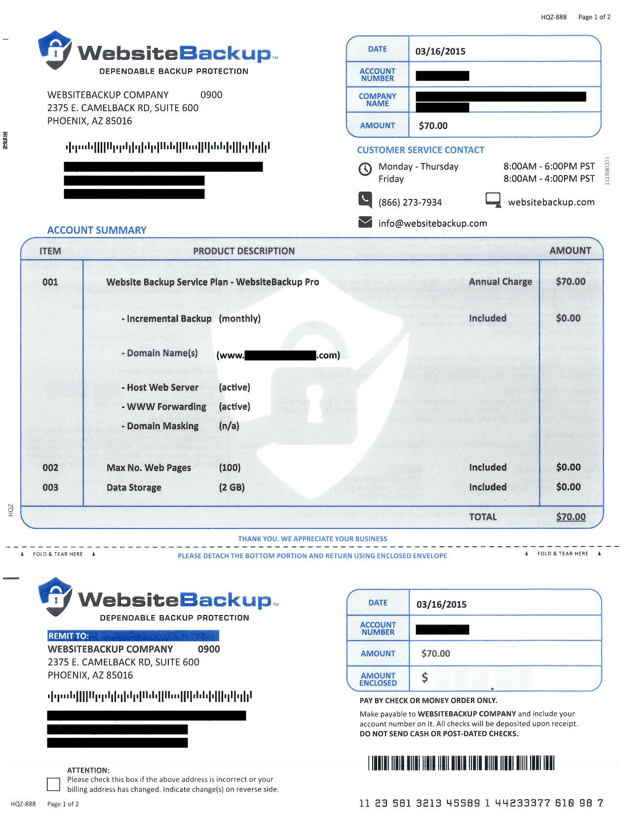 invoice website backup scam dandelion marketing website invoice
